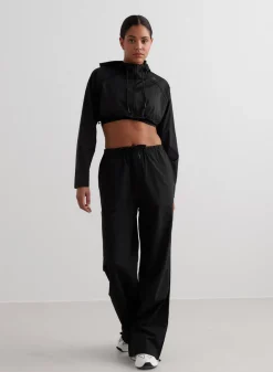 Workout Pants^AIM’N Windbreaker Plain Parachute Pants Black