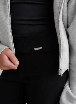Workout Pants^AIM’N Young Ease Ribbed Pants Black