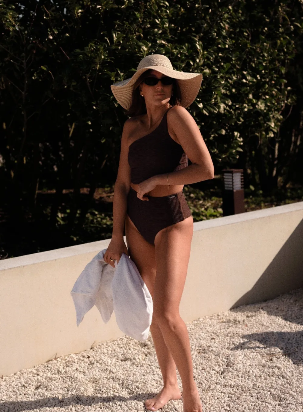 Bikinitopper^AIM’N Capri One Shoulder Bikini Bra Cacao