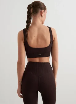 Ribbed Sports Bras|Seamless Sports Bras^AIM’N Ribbed Seamless Bra Cacao