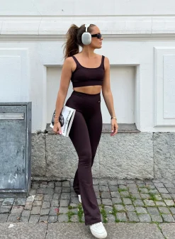 Ribbed Sports Bras|Seamless Sports Bras^AIM’N Ribbed Seamless Bra Cacao