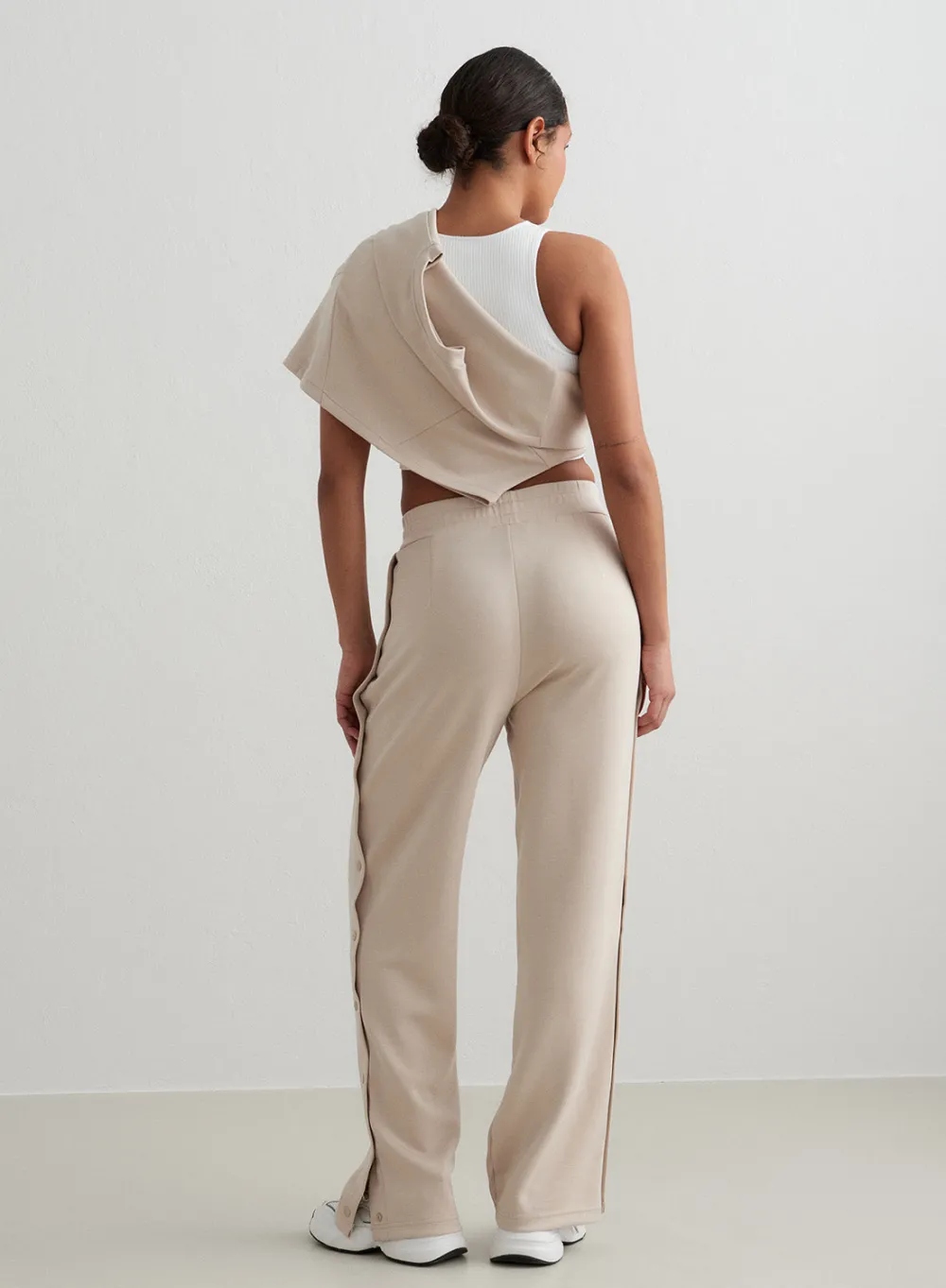 Myke Bukser|Sweatpants^AIM’N Café Au Lait Comfy Buttoned Pants Cafè au lait