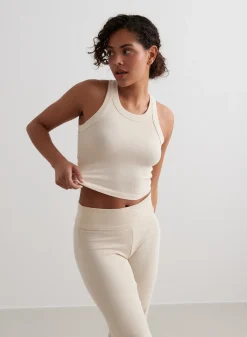 Tank Tops Og Trenings Tank Tops|Cropped Tank Tops^AIM’N Ease Ribbed Tank Top Cafè au lait