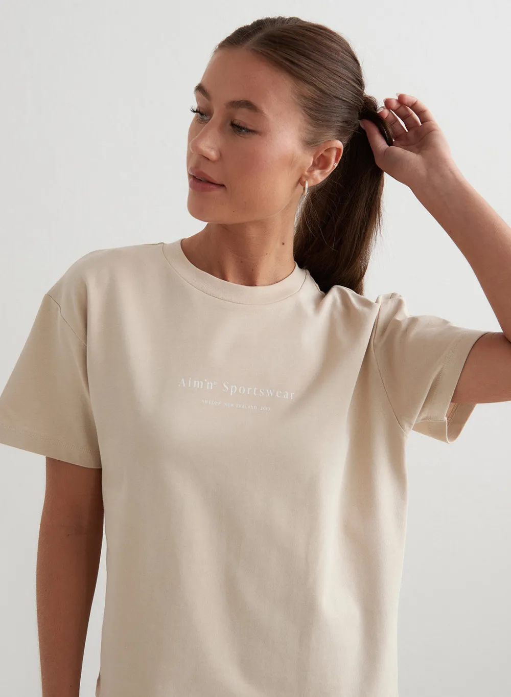 T-skjorter|T-shirts Til Hverdags^AIM’N Café Au Lait Serif Boxy T-shirt Cafè au lait
