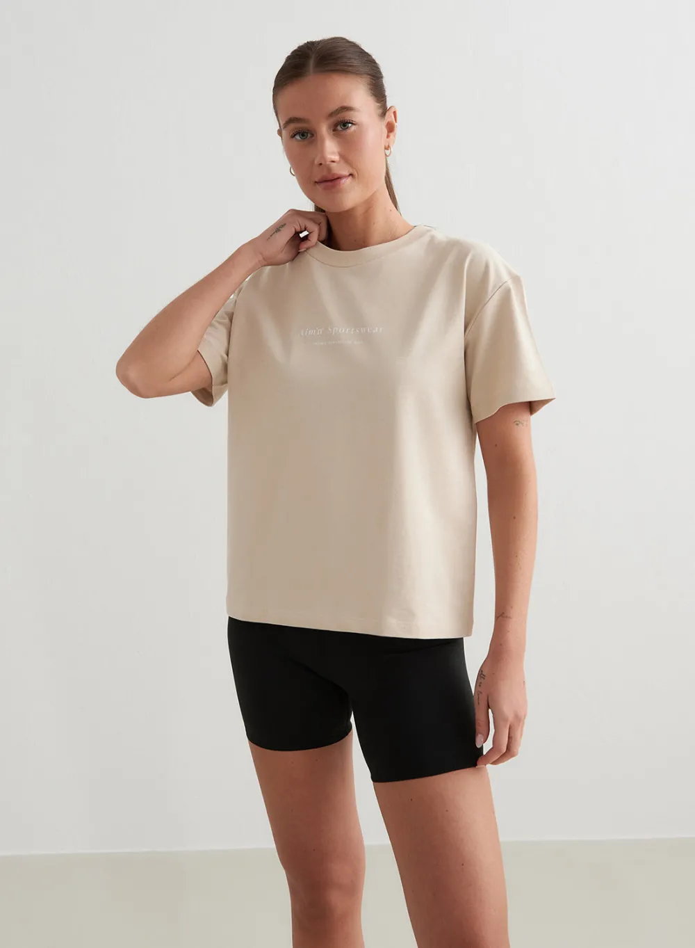 T-skjorter|T-shirts Til Hverdags^AIM’N Café Au Lait Serif Boxy T-shirt Cafè au lait
