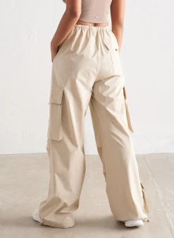 Workout Pants^AIM’N Café Au Lait Windbreaker Parachute Pants Cafè au lait