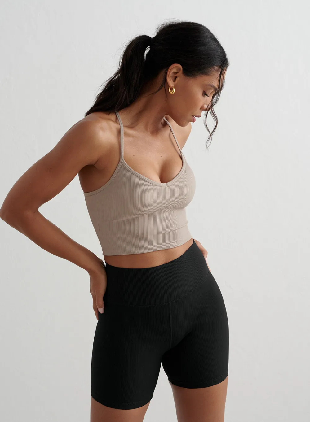 Tank Tops Og Trenings Tank Tops|Workout Tank Tops^AIM’N Ribbed Performance Bralette Dark clay