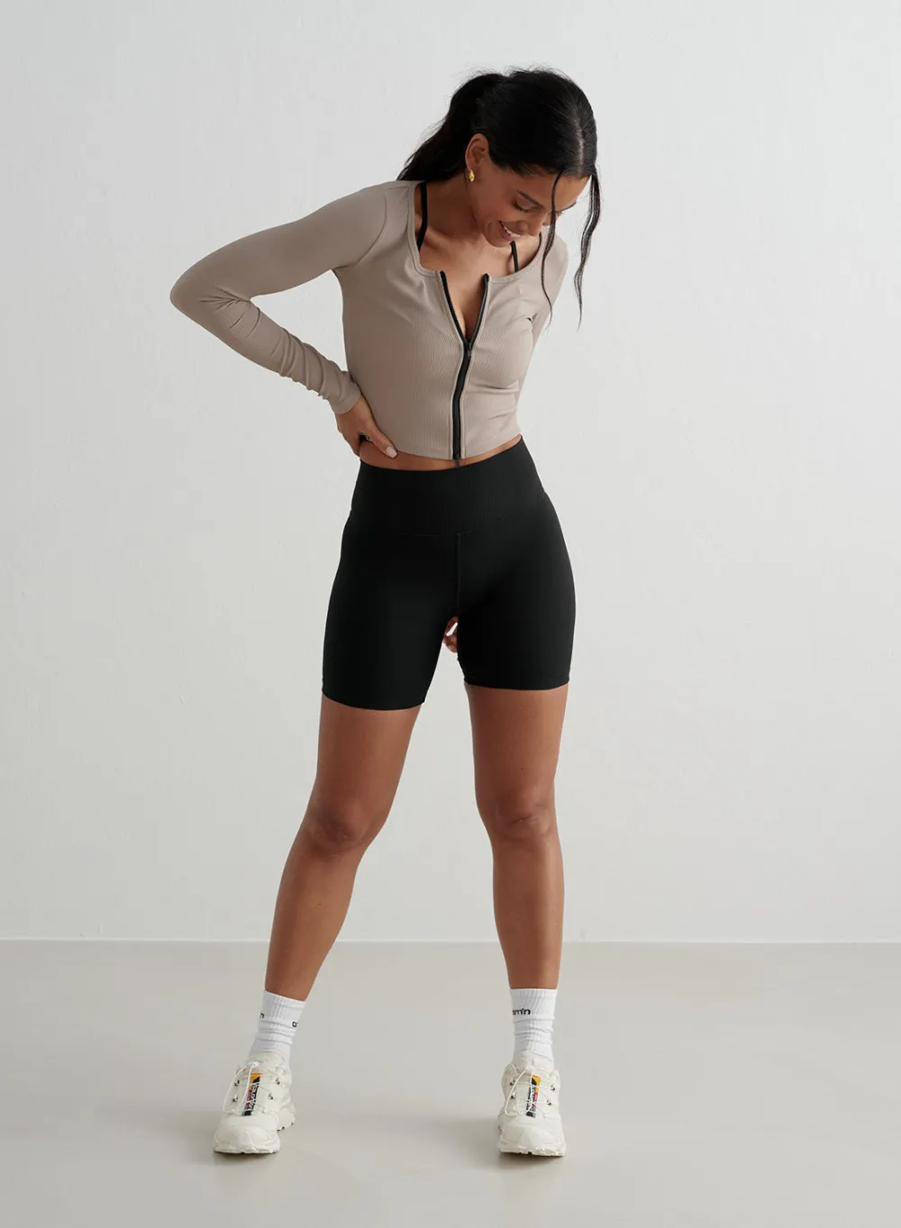 Long Sleeve Workout Tops|Treningsjakker^AIM’N Ribbed Performance Zipped Cardigan Dark clay