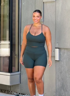 Tank Tops Og Trenings Tank Tops|Workout Tank Tops^AIM’N Ribbed Performance Bralette Deep emerald