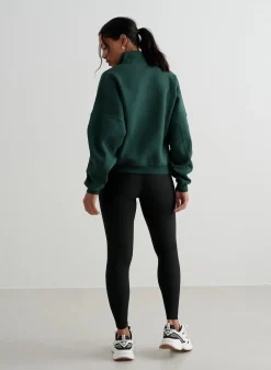 Langermede Skjorter|Sweatshirts^AIM’N Varsity Sweat Half Zip Deep emerald