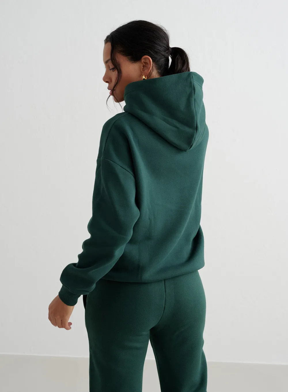 Langermede Skjorter|Sweatshirts^AIM’N Varsity Sweat Hood Deep emerald