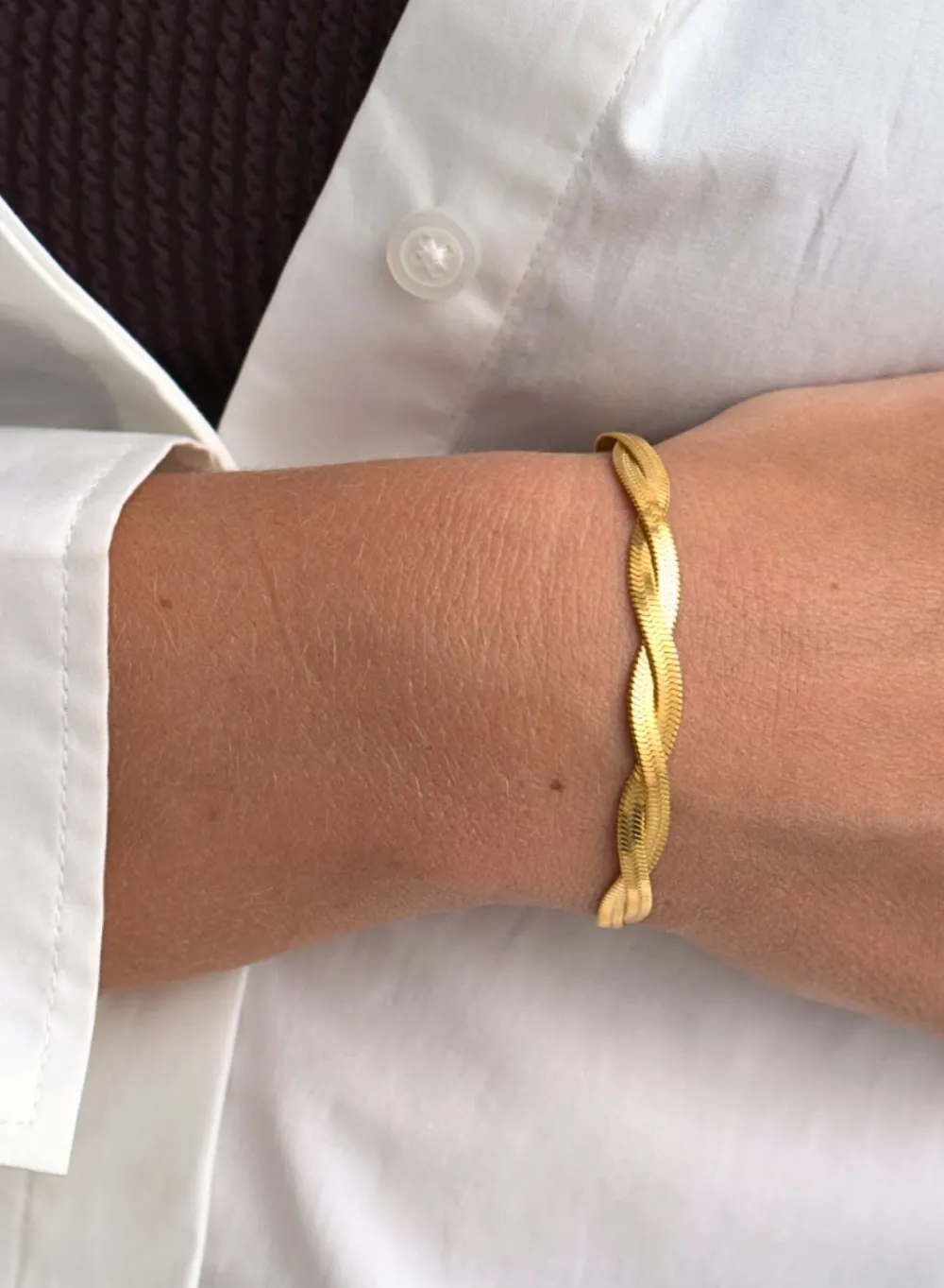 Vanntette Smykker^AIM’N Gold Waterproof Braid Bracelet