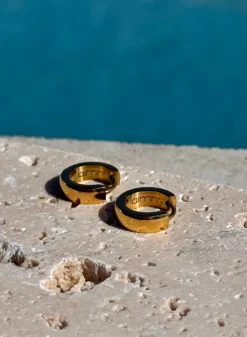 Vanntette Smykker^AIM’N Waterproof Hoop Earrings Gold