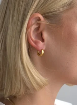 Vanntette Smykker^AIM’N Waterproof Hoop Earrings Gold