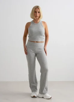 Petite Tights|Myke Bukser^AIM’N Ease Ribbed Petite Pants Grey melange