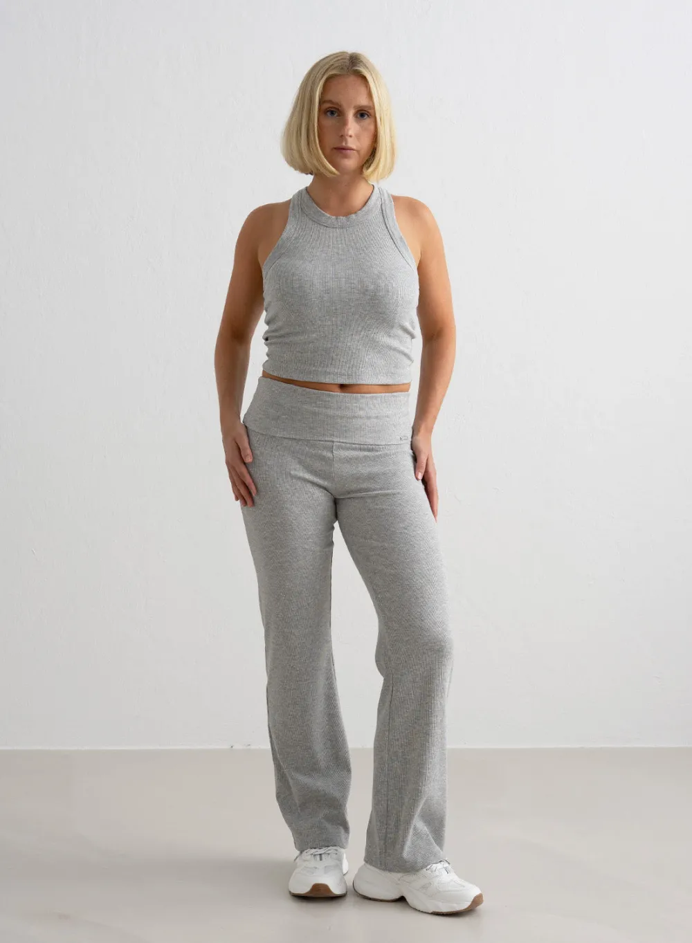 Petite Tights|Myke Bukser^AIM’N Ease Ribbed Petite Pants Grey melange