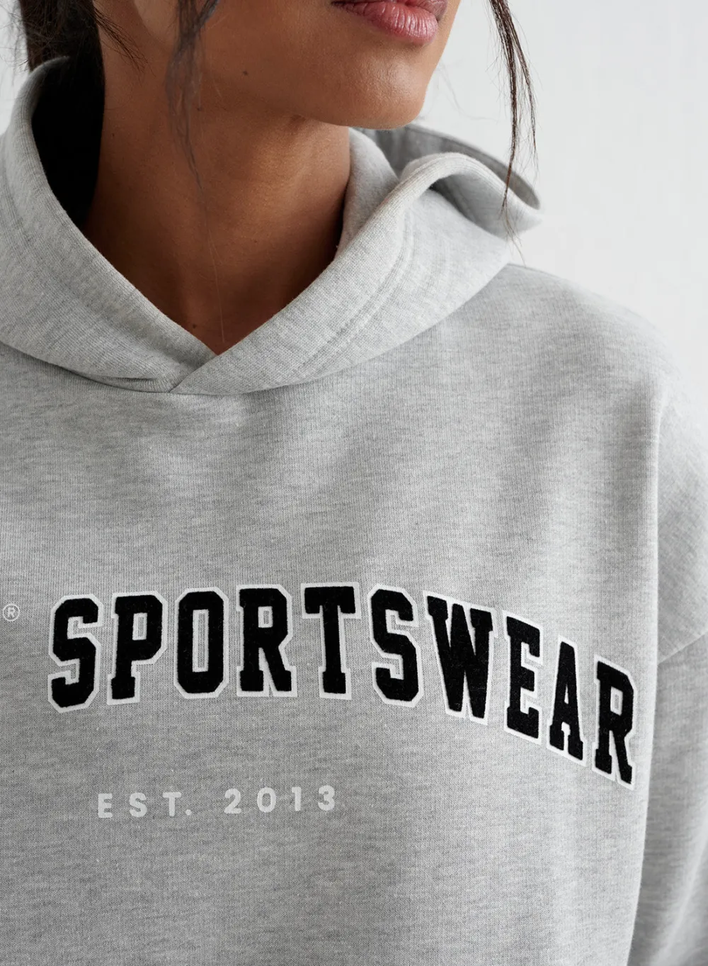 Langermede Skjorter|Sweatshirts^AIM’N Varsity Sweat Hood Grey melange