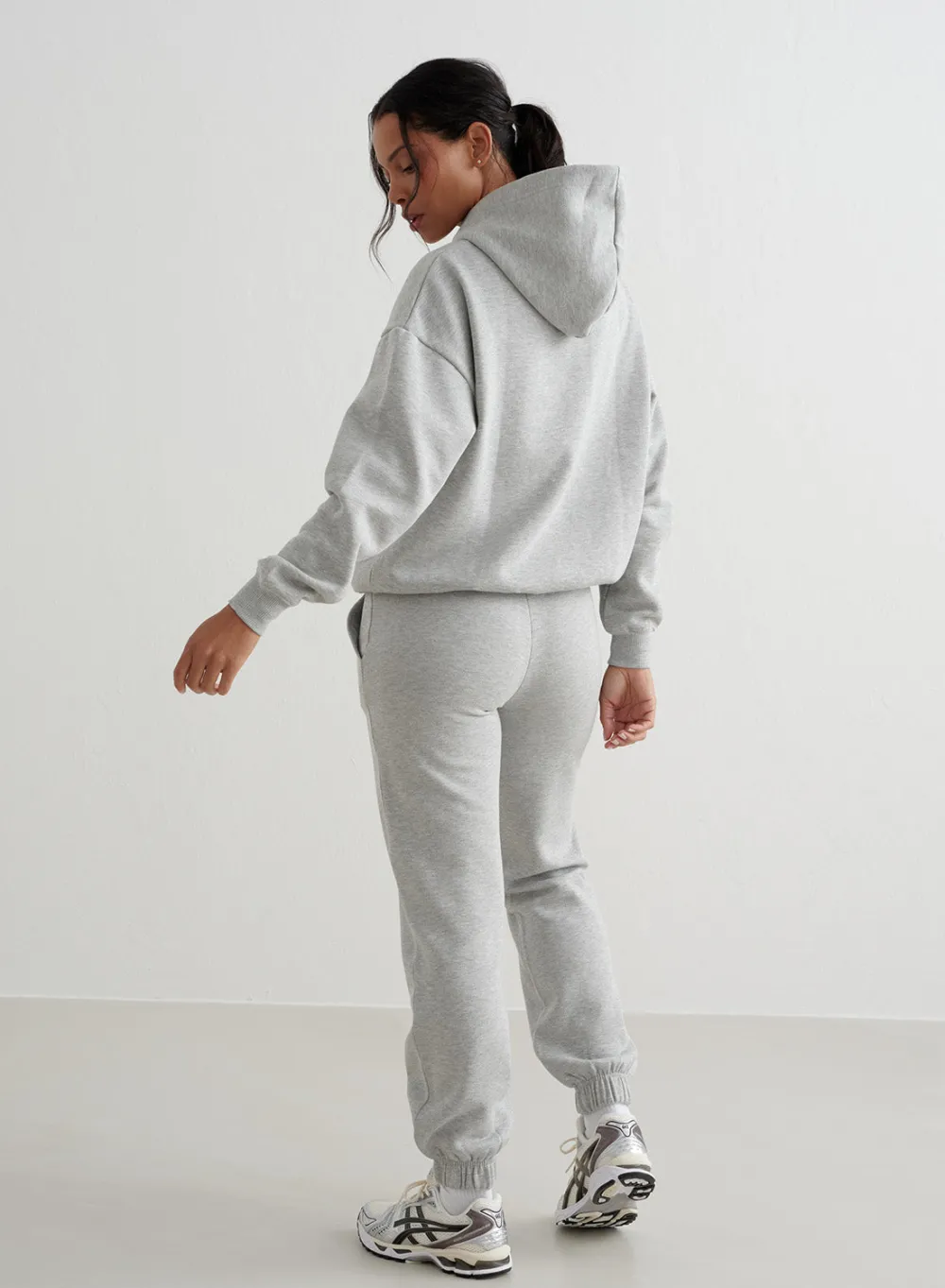 Langermede Skjorter|Sweatshirts^AIM’N Varsity Sweat Hood Grey melange