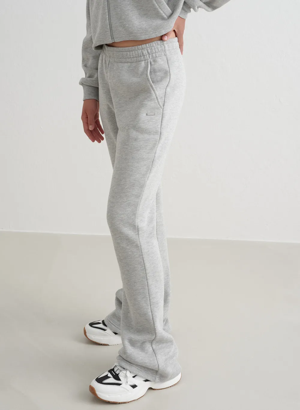 Workout Pants^AIM’N Young Flare Sweatpants Grey melange