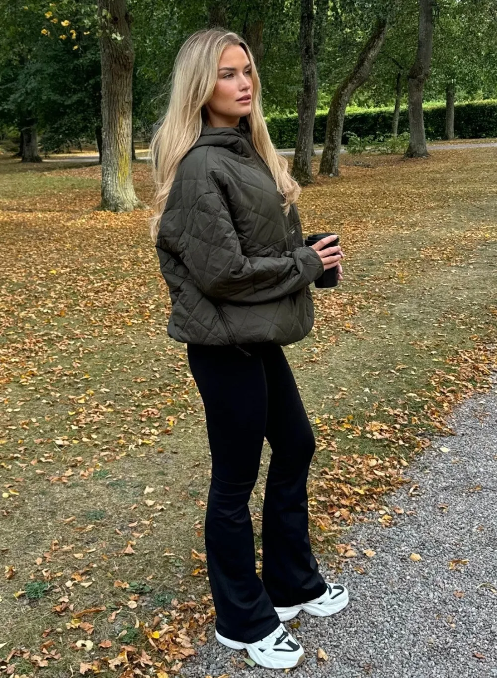 Anorakker|Høstjakker^AIM’N Oversized Quilted Anorak Khaki