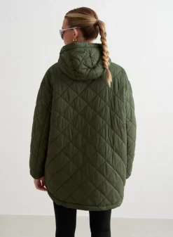 Anorakker|Høstjakker^AIM’N Oversized Quilted Anorak Khaki