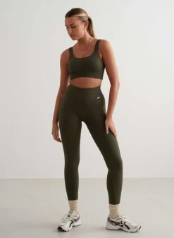 Ribbed Sports Bras|Seamless Sports Bras^AIM’N Ribbed Seamless Bra Khaki