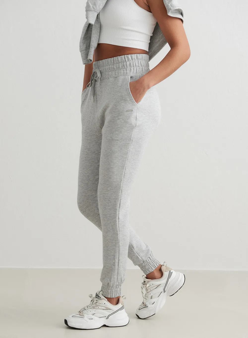 Myke Bukser|Sweatpants^AIM’N Melange Comfy Sweatpants Light Grey