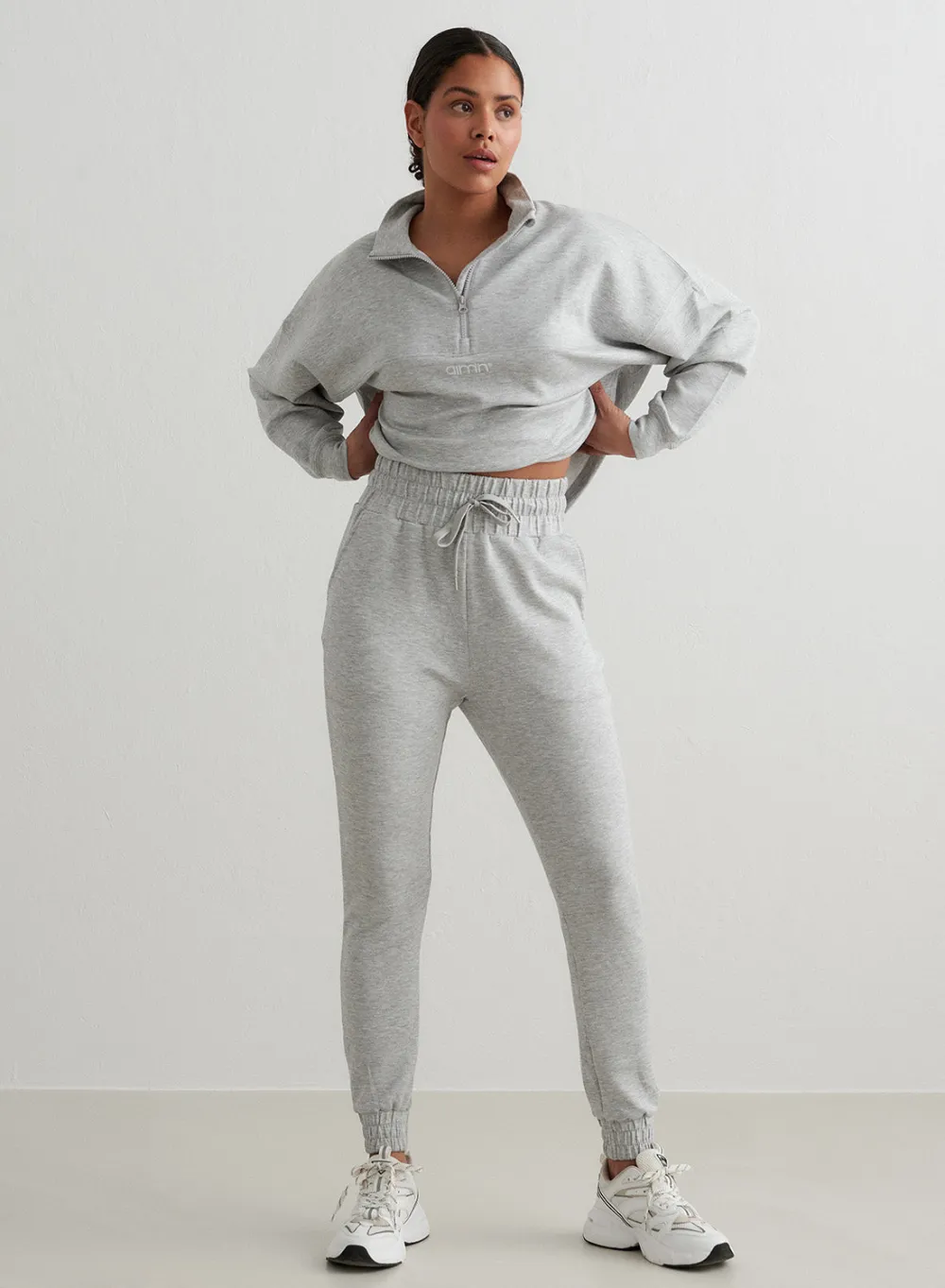 Myke Bukser|Sweatpants^AIM’N Melange Comfy Sweatpants Light Grey