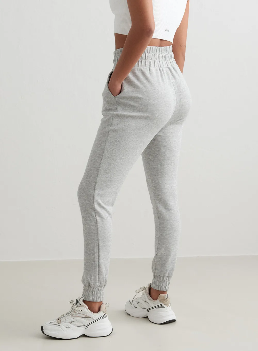 Myke Bukser|Sweatpants^AIM’N Melange Comfy Sweatpants Light Grey