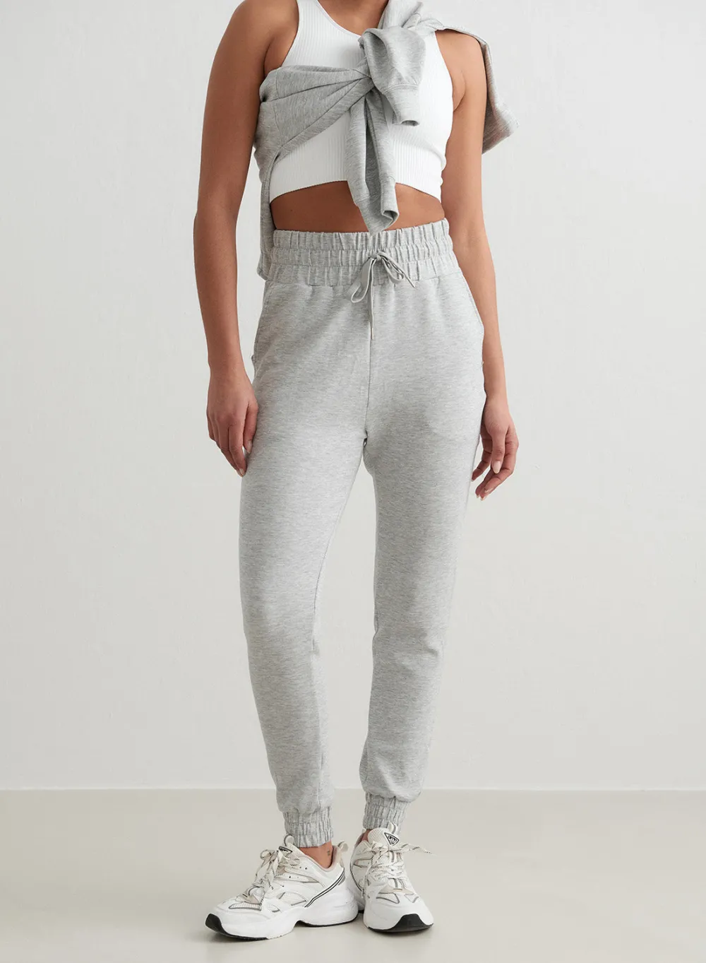 Myke Bukser|Sweatpants^AIM’N Melange Comfy Sweatpants Light Grey