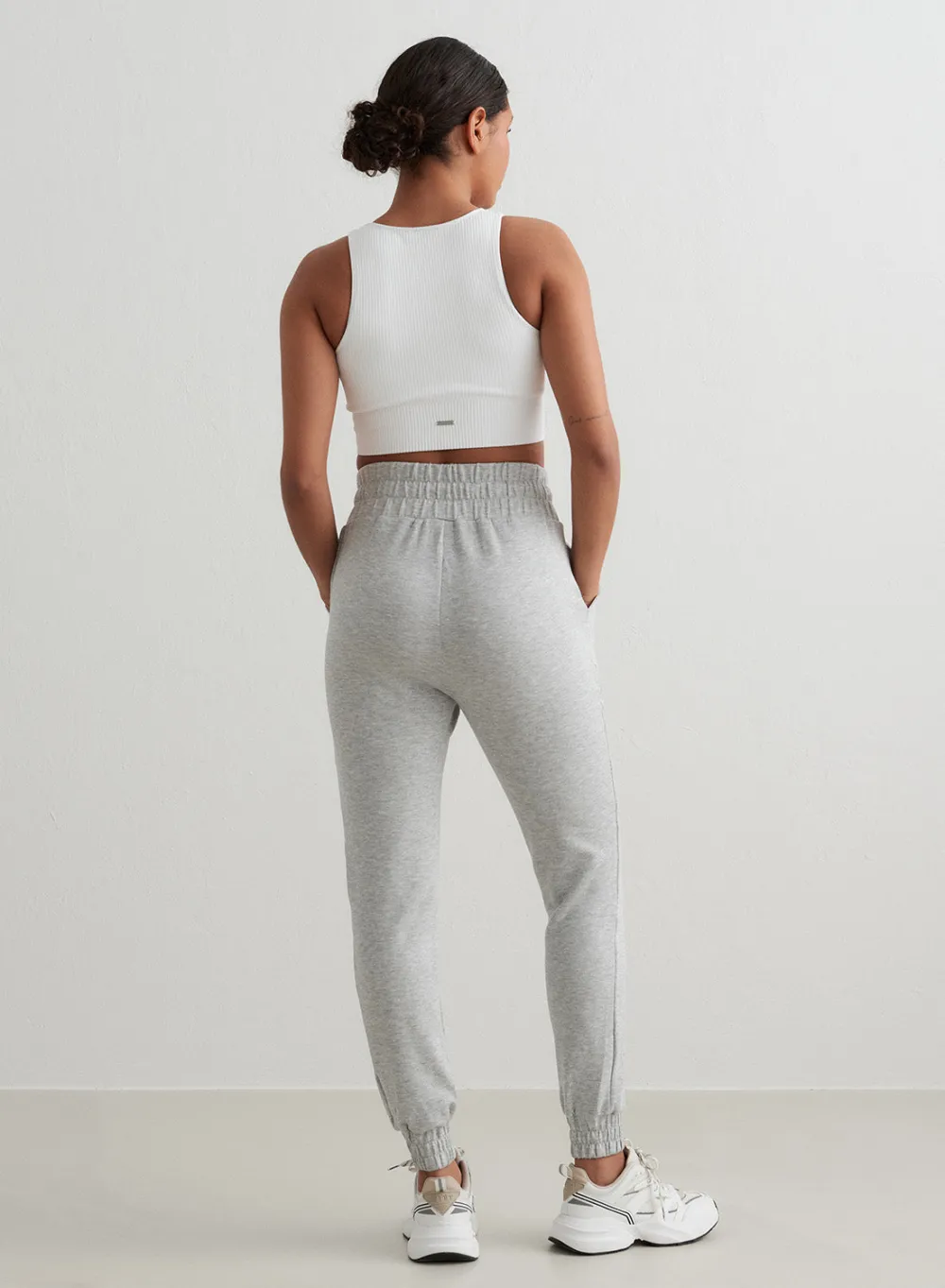 Myke Bukser|Sweatpants^AIM’N Melange Comfy Sweatpants Light Grey