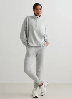 Sweatshirts|Gensere^AIM’N Melange Comfy Half Zip Light Grey