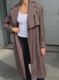 Høstjakker|Jakker Til Hverdags^AIM’N Recycled Tech Trench Coat Macchiato