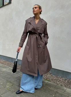 Høstjakker|Jakker Til Hverdags^AIM’N Recycled Tech Trench Coat Macchiato