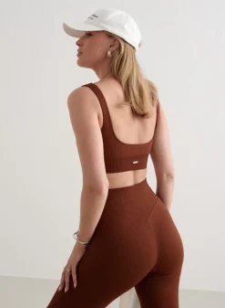 Ribbed Sports Bras|Seamless Sports Bras^AIM’N Ribbed Seamless Bra Mahogany