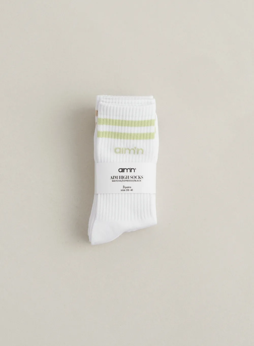 Sokker^AIM’N Aim High Socks 3-Pack Matcha