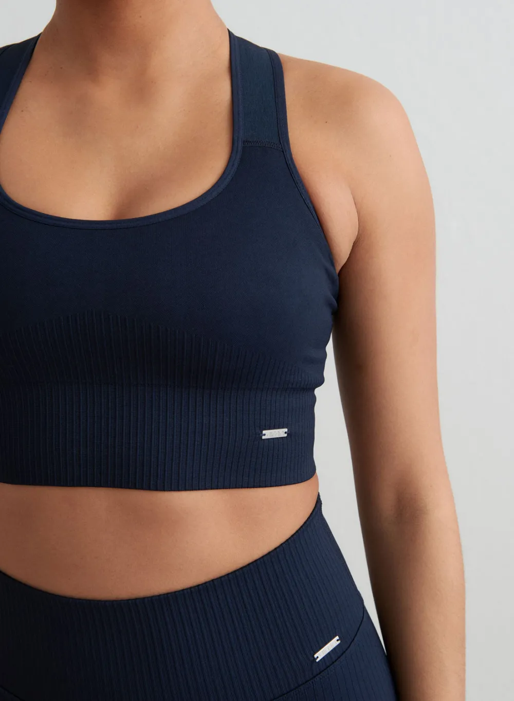Ribbed Sports Bras|High Support^AIM’N High Support Ribbed Bra Navy
