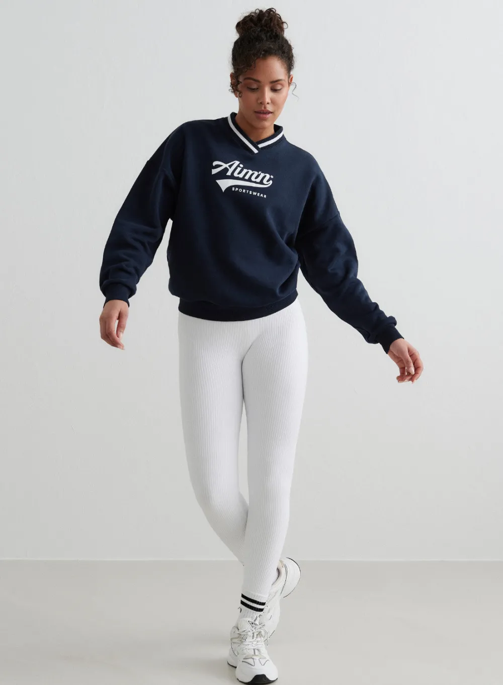 Sweatshirts|Gensere^AIM’N Navy Pitch V-neck Sweatshirt