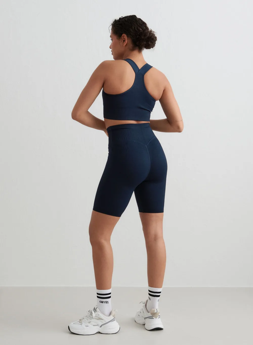 All Biker Shorts^AIM’N Ribbed Biker Shorts Navy