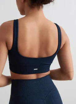 Ribbed Sports Bras|Seamless Sports Bras^AIM’N Ribbed Seamless Bra Navy