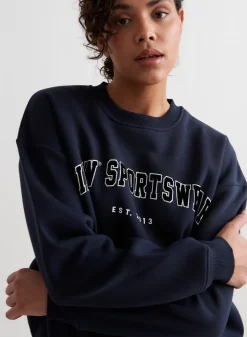 Langermede Skjorter|Sweatshirts^AIM’N Navy Varsity Sweatshirt