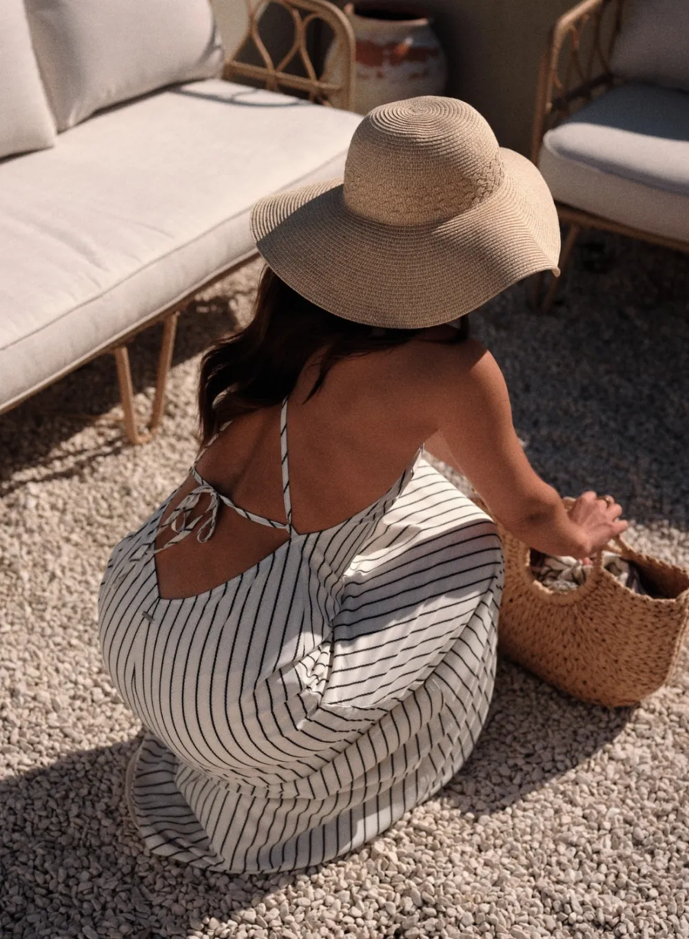 Kjoler^AIM’N Off-white Flowy Long Dress Off white