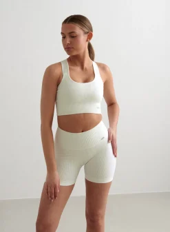 All Biker Shorts^AIM’N Off-White Ribbed Midi Biker Shorts Off white