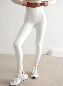 Treningstights^AIM’N Off-White Warming Pintuck Tights Off white