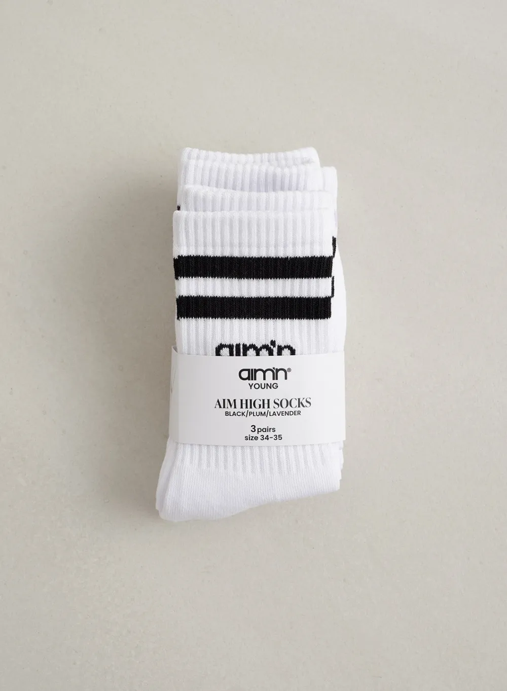 Sokker^AIM’N Pale Lavender Young Aim High Socks 3-pack