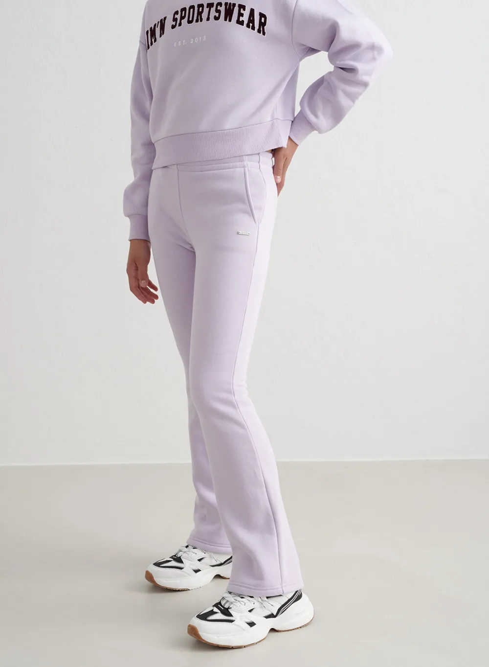 Workout Pants^AIM’N Young Flare Sweatpants Pale lavender