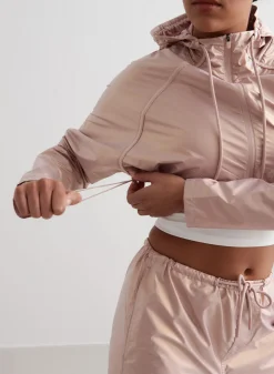 Langermede Skjorter|Crop Topper^AIM’N Metallic Cropped Jacket Rose