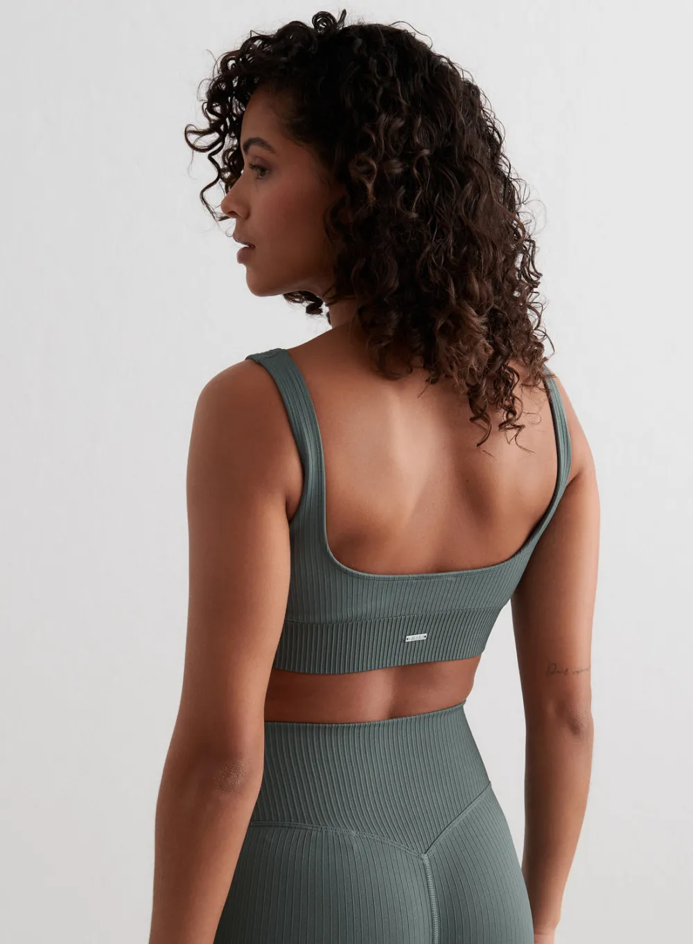 Ribbed Sports Bras|Seamless Sports Bras^AIM’N Ribbed Seamless Bra Sage