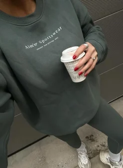 Langermede Skjorter|Sweatshirts^AIM’N Serif Sweatshirt Sage