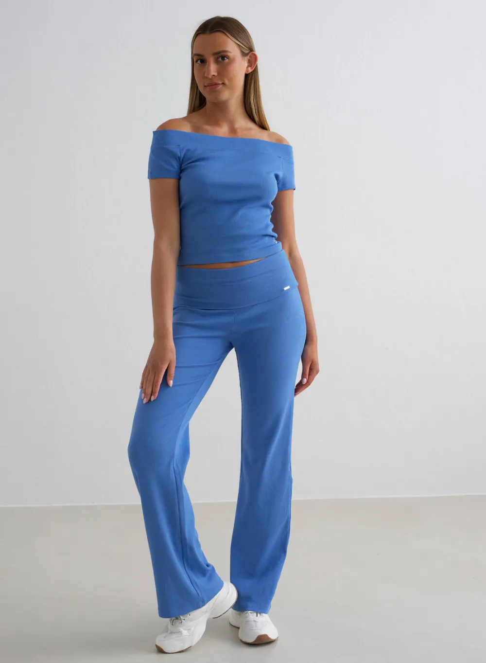T-skjorter|T-shirts Til Hverdags^AIM’N Ease Ribbed Off-shoulder Top Sea